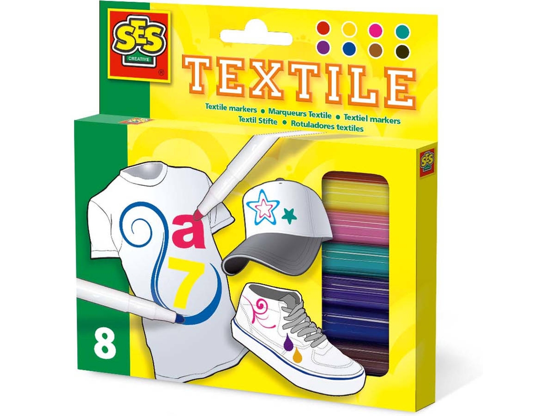 Juego Creativo IZIPLAY Kit de 8 rotuladores textiles (Edad mínima: 8 años)