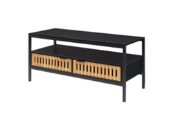 Mesa de centro Luniehti 100x40x48 cm Negro/Natural [EN.CASA]