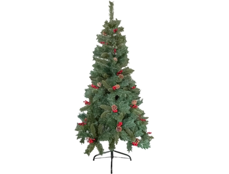 Árbol de Navidad con piñas Christmas Tree Decorations Abeto Artificial árbol Verde con Bayas rojas 120cm
