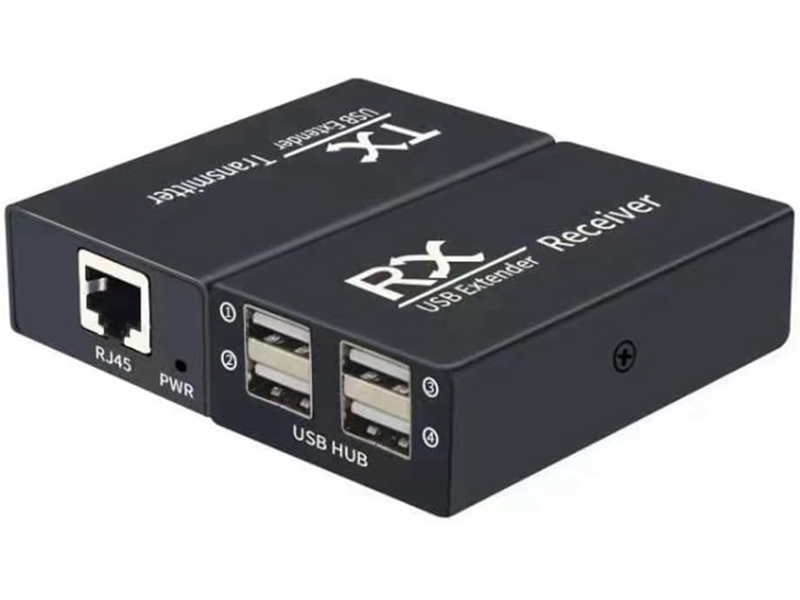 Extensor Usb De 120m, Concentrador Usb1 De 1 A 4 Puertos, Un Receptor.