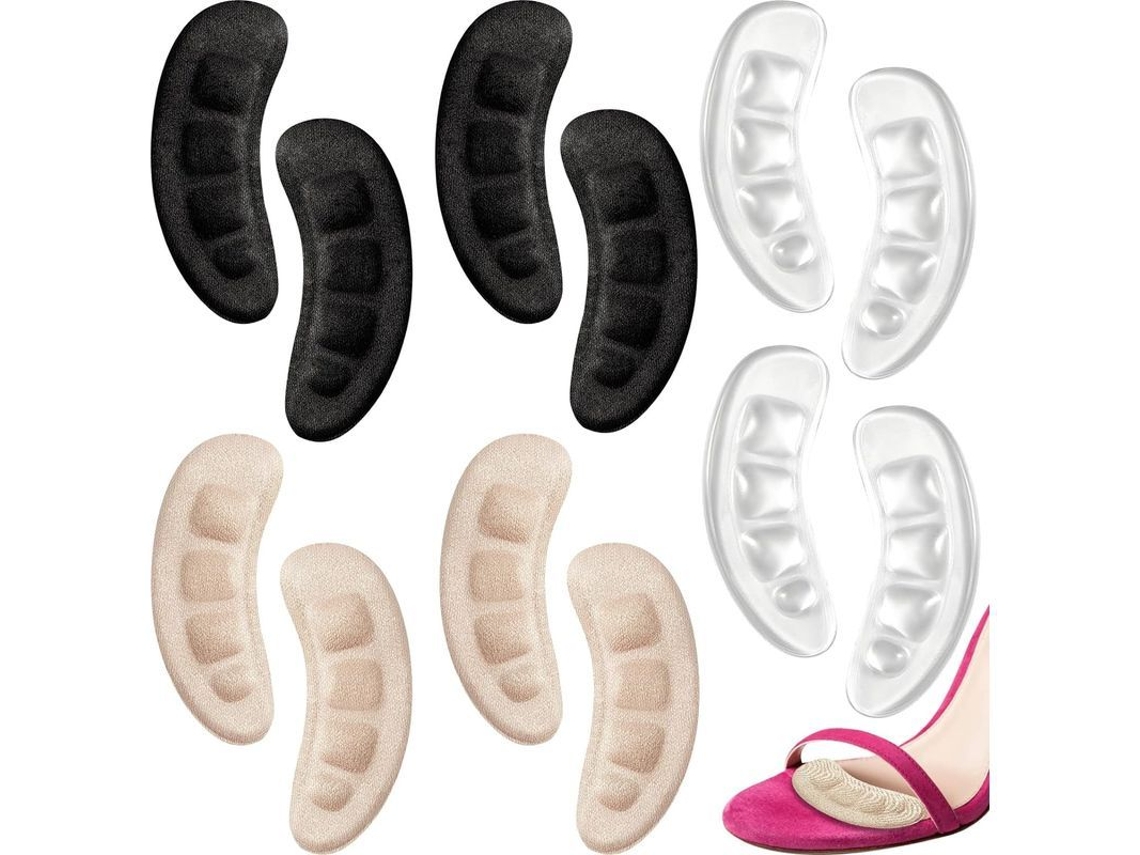 6 Pares De Almohadillas De Silicona Para La Planta Del Pie, Ideales Para Usar Con Tacones Altos. Protectores Antideslizantes Reutilizables Para La Parte Delantera Del Pie.