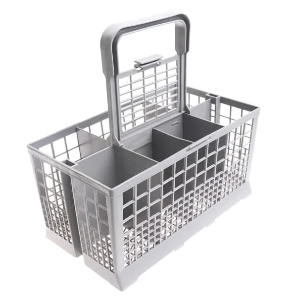 Cesta para cubiertos Aquaforge con asa extraíble y tapa plegable.