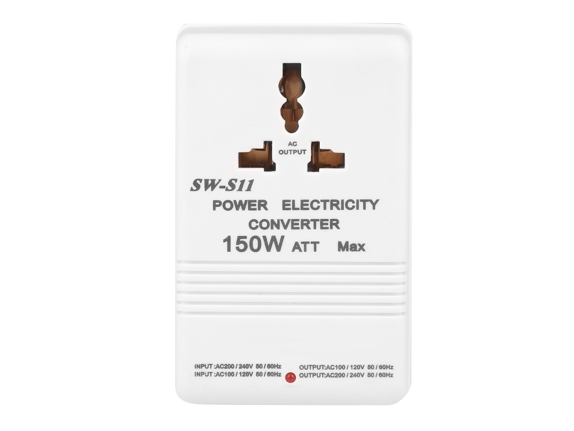 Convertidor De Voltaje Sw S11 De 150 W, Transformador Elevador Y Reductor Dual De 220 V A 110 V, Ideal Para Viajes.