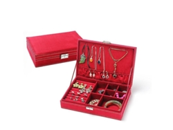 2026-caja De Almacenamiento De Joyería De Terciopelo Con Gran Capacidad Para Aretes Anillos Pulseras Collares