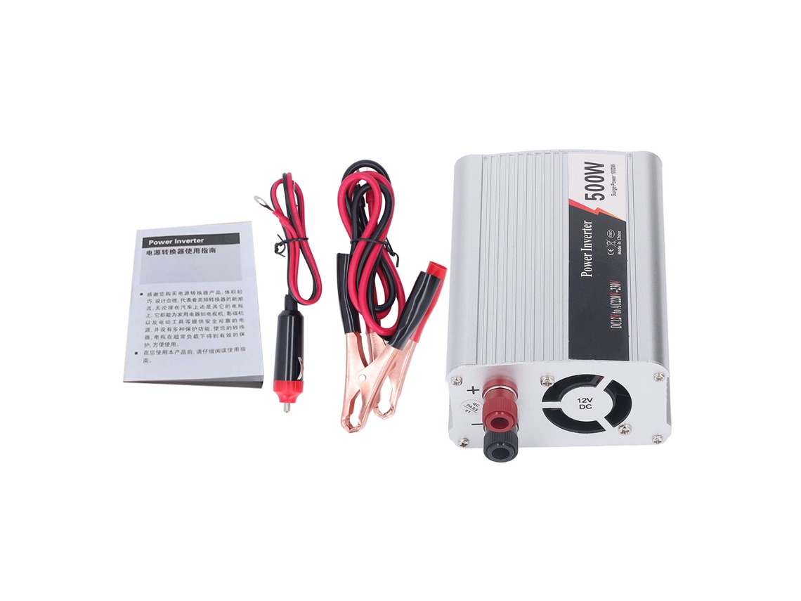 Inversor De Corriente Para Coche De 500 W, De 12 V Cc A 220-230 V Ca, Con Salida Usb Y Onda Sinusoidal Pura De 5 V.