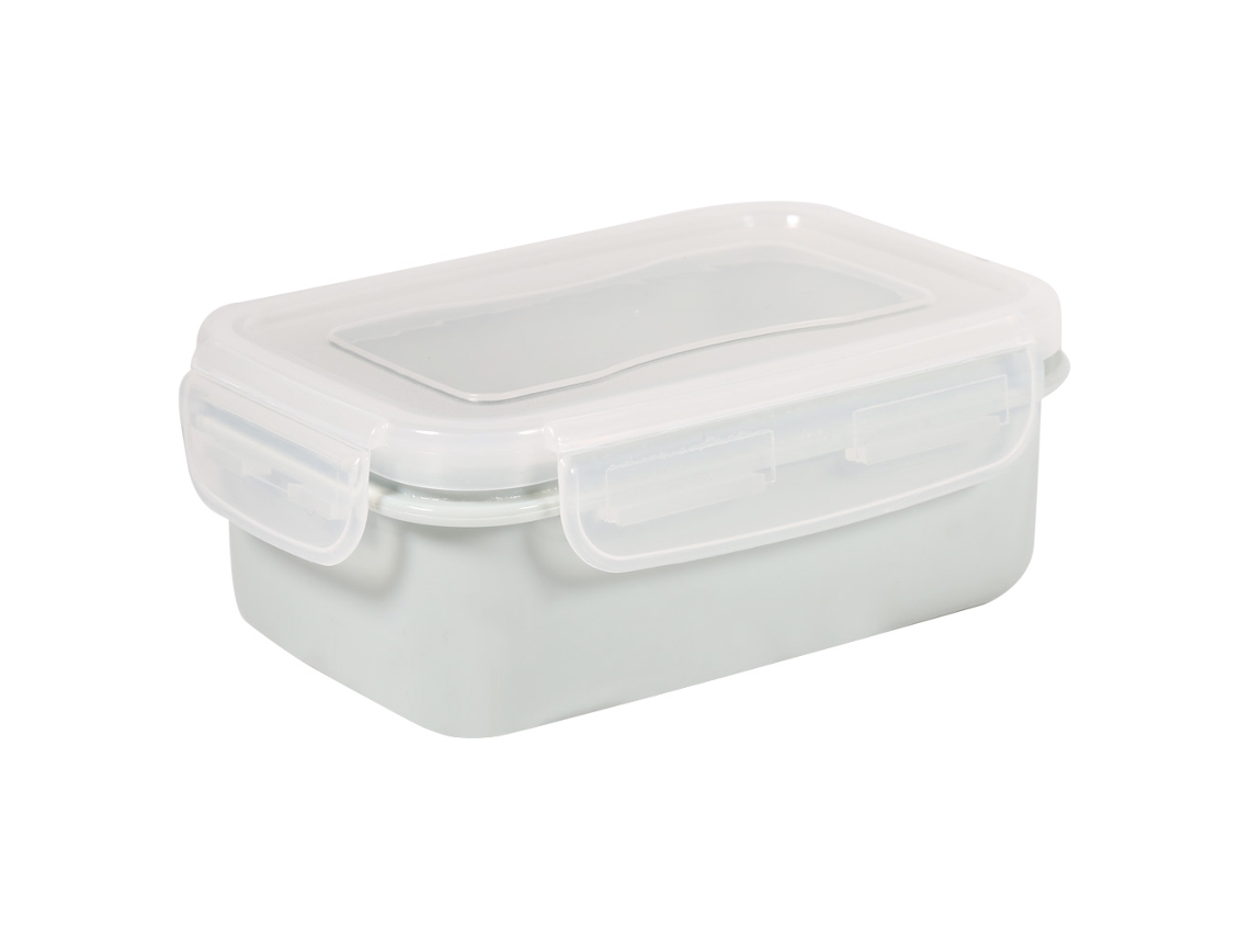 Caja Rectangular De Plástico Azul Para Almacenar Alimentos, Ideal Para La Cocina Y El Refrigerador.