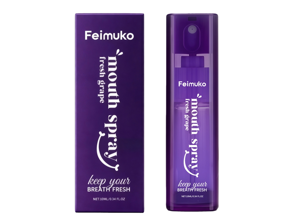 Spray bucal refrescante con sabor a uva