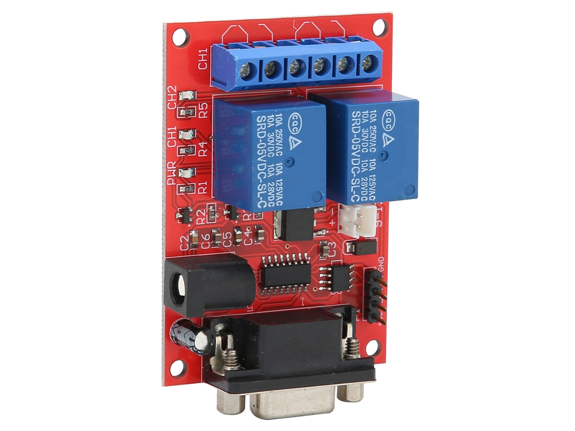 Omni-módulo De Relé 2 Canales Control Puerto Serie 4a Filtro De Condensador Controlador De Microchip Sr10