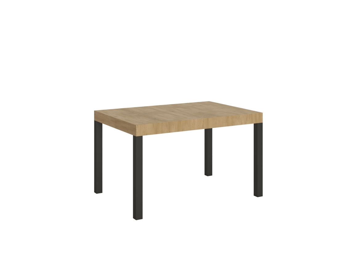 Mesa extensible 140/224x80cm Roble Natural Everyday con Patas Antracita Itamoby