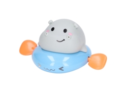 Hipopótamo Flotante Para El Baño Del Bebé Con Cuerda Mecánica Y Chorro De Agua.