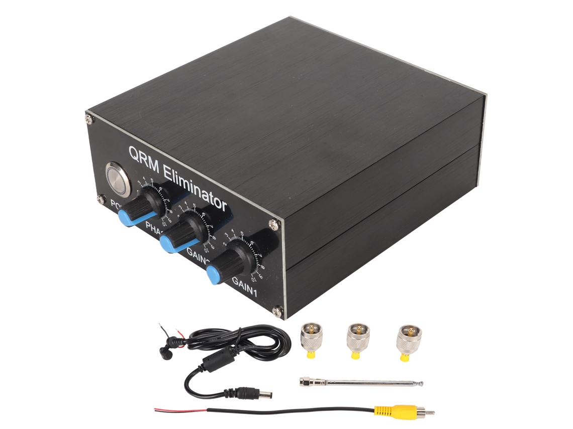 Eliminador De Qrm X Phase Para Bandas Hf 1.8mhz-30mhz Com Controle Ptt Integrado Em Alumínio