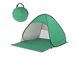Refugio solar anti-UV, tela impermeable, excelente ventilación, tienda de campaña plegable para exteriores con gran ventana de malla, abierta