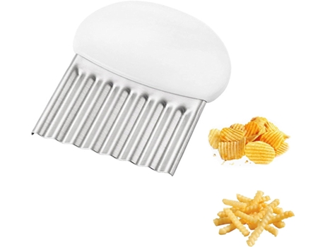 Cortador de Patatas, Acero Inoxidable, para Cortar Patatas, Verduras, Zanahoria, Cebolla, Pepino (Blanco) VOINEE