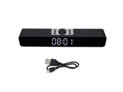 Altavoz Reloj Inalámbrico Bluetooth G12 Con Barra De Sonido Led Y Espejo, Despertador Fm