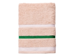BENETTON - Toalla de Manos 50x90cm 100% Algodón Beige con Rayas Neutral