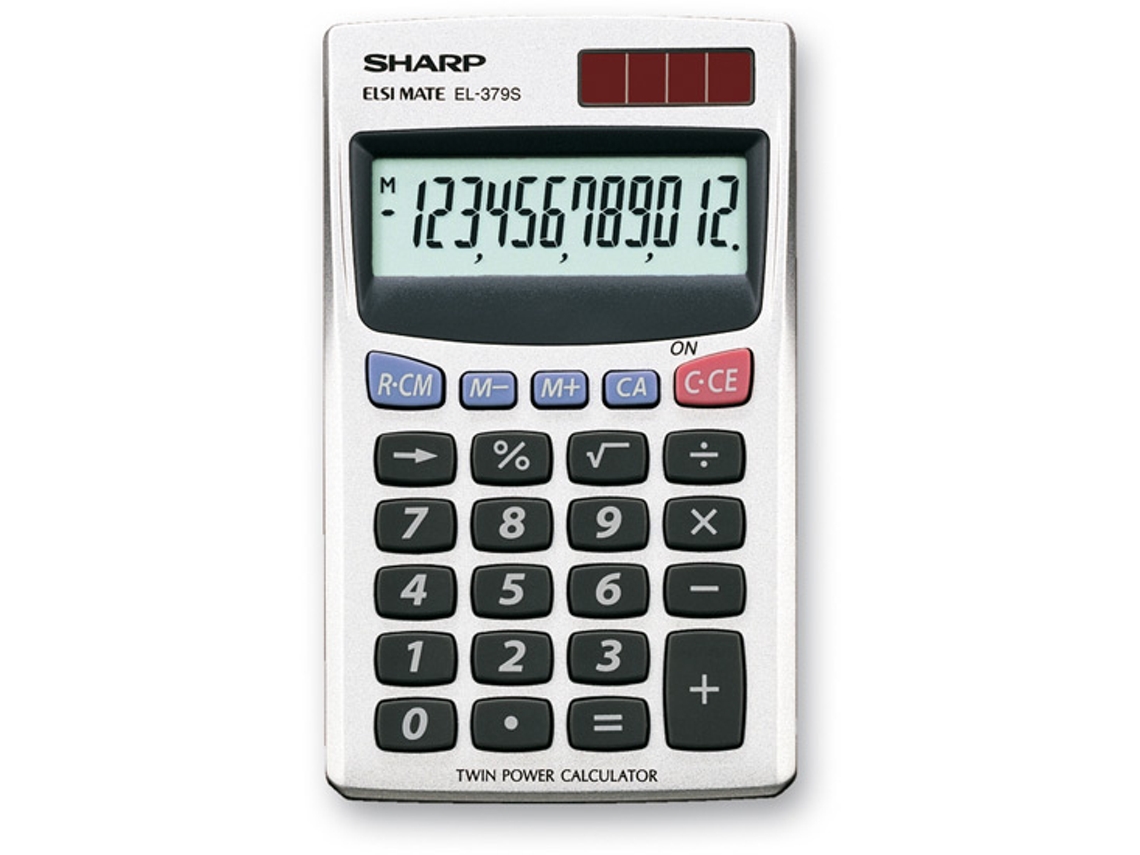 SHARP EL-379SB calculadora Bolsillo Calculadora básica Blanco