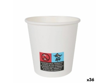 Set de Vasos ALGON Cartón Desechables Blanco 36 Unidades 120 ml (30 piezas)