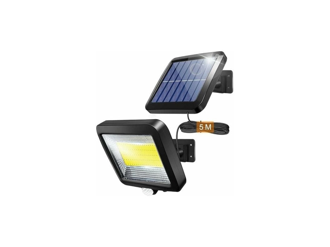 Foco solar para exteriores, paneles ajustables con detector de movimiento, seguridad con energía solar, iluminación de patio de alta calidad, panel solar