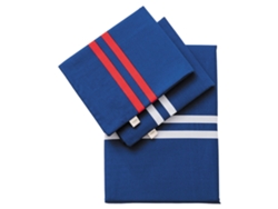 Conjunto De Sábana El Ganso Bajera Funda Cojín Algodón Azul (ropa De Cama)