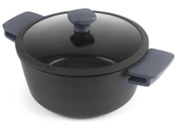 Cacerola antiadherente IBILI NEO negra con tapa de vidrio, apta para inducción (20 cm)
