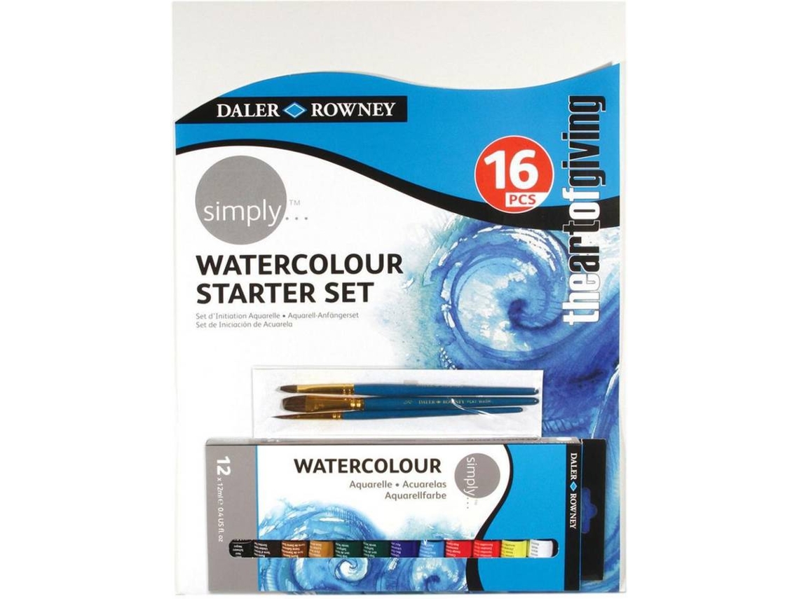 Conjunto de Papelaria DALER ROWNEY a Aguarela (16 Piezas)