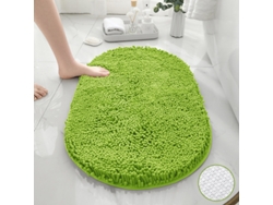 Alfombra de Baño LUUCOZK Antideslizantes Absorbentes Secado Rápido Decoración Baño Fondo Poliéster Amarillo (50x80cm)