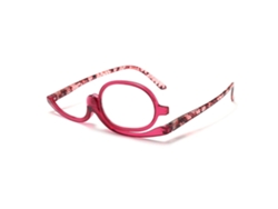 Gafas de lectura cosméticas para mujer (paquete de 2), espejo de lectura cosmético abatible expandido, color rosa Gusshious