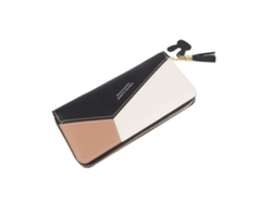 Carteira Feminina Feminina Com Bloqueio Rfid Couro Pu Zíper Carteira Grande Bolsa De Viagem Estilo Japonês Coreano Preto