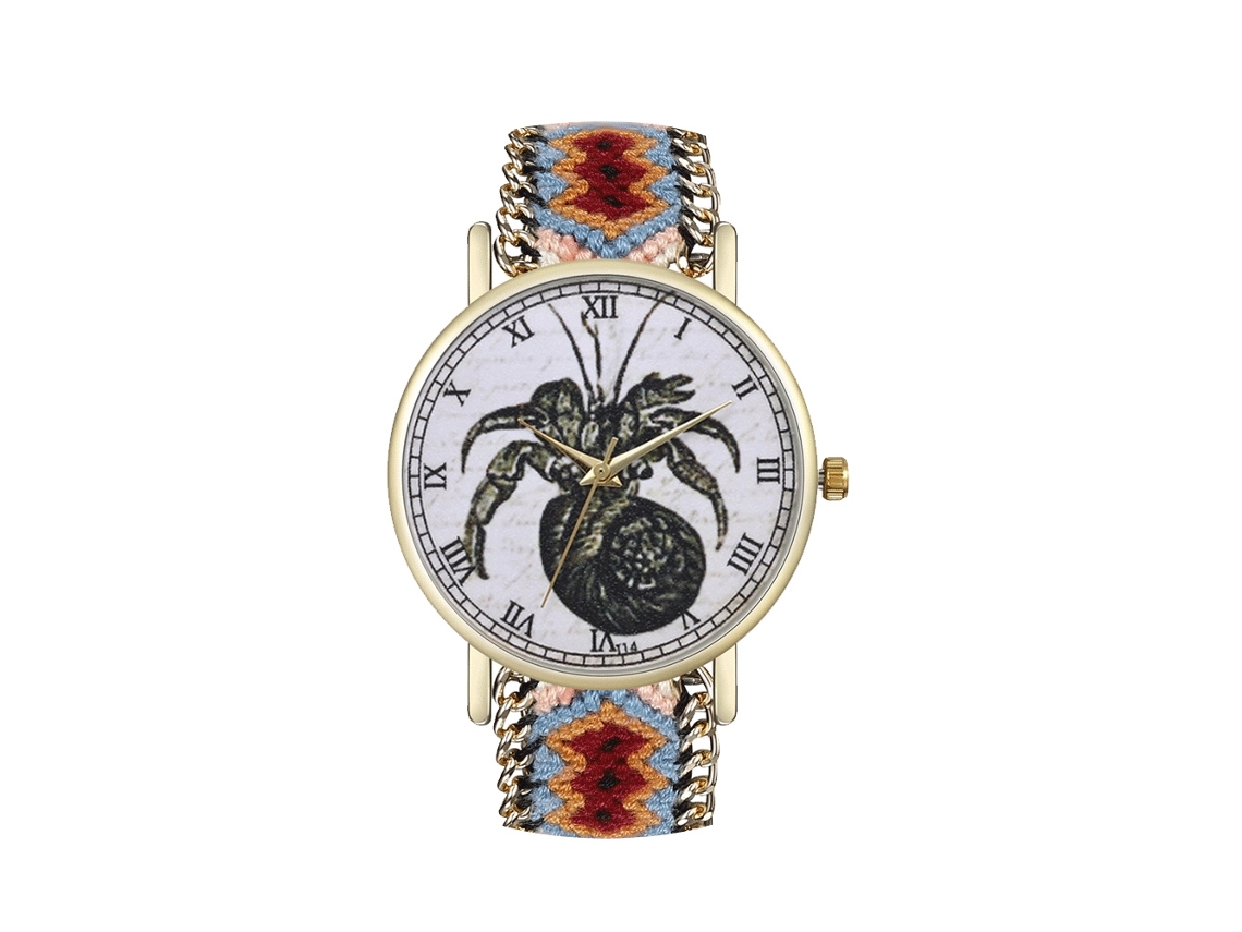 Reloj De Pulsera De Cuarzo Con Correa De Lana, Sencillo Y Moderno, Estilo Casual T14-fg(3)