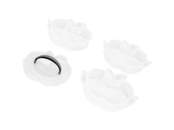 Caja de almacenamiento de plástico desmontable de 3 capas con forma de manzana, contenedor portátil para herramientas y juguetes, color blanco
