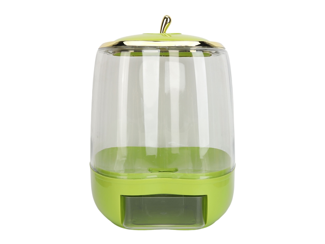 Caja hermética para almacenar arroz, 10 kg, color verde