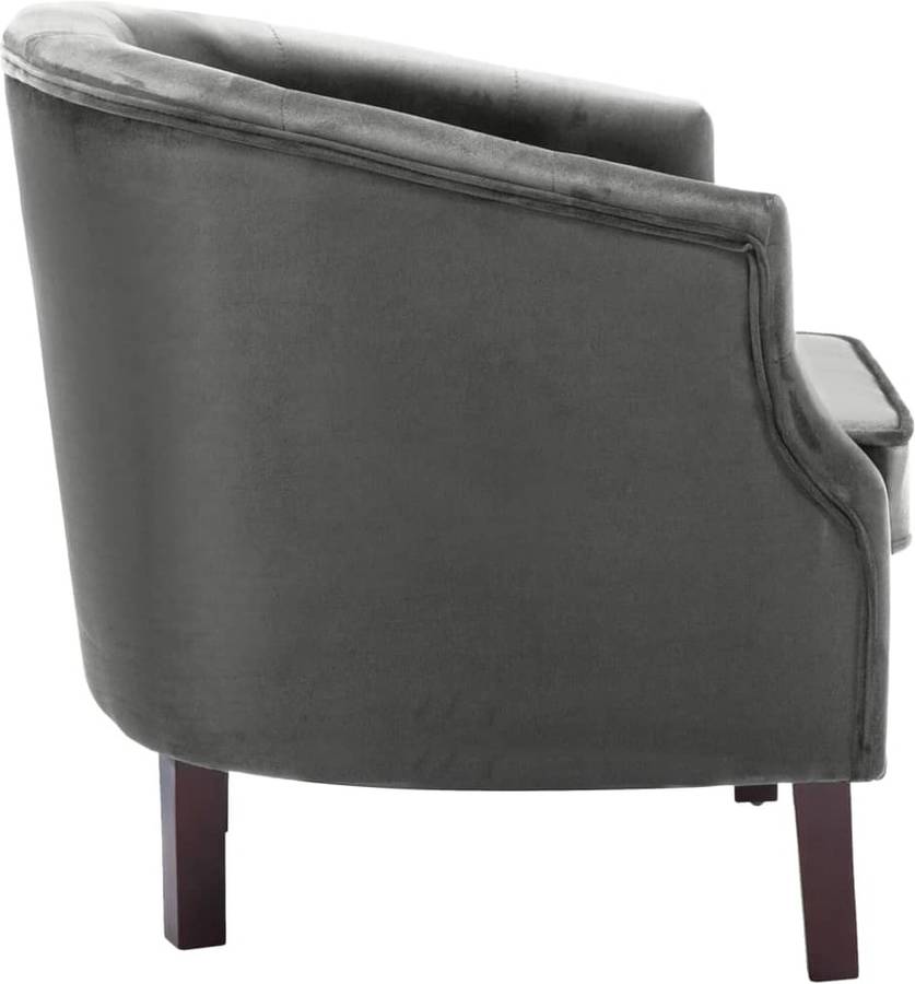 Vidaxl Tapizado De tela antracita 65x64x65cm mobiliario sillones hogar terciopelo 65x64x65