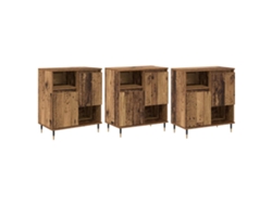 Aparador de madera antigua de 3 piezas, 180 x 35 x 70 cm, EXCLUSIVO DE LA CASA