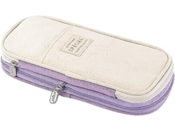 Estuche de gran capacidad para estudiantes de primaria, fácil de transportar, color verde claro.