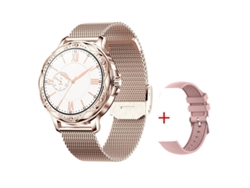 Reloj inteligente para mujer, monitor de frecuencia cardíaca, resistente al agua IP67, dorado Bestvite