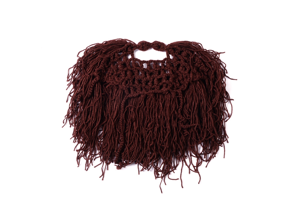 Gorro vikingo de invierno con barba, cálido y divertido.