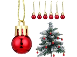 24 Bolas Navideñas Plástico 2 Ligeras Fáciles Colgar Decoración Creativa Árbol Navidad Entrada Rojo Cm