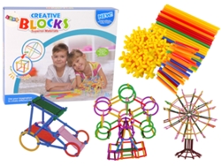 Bloques de construcción, palitos de construcción, pajitas, juego B.active
