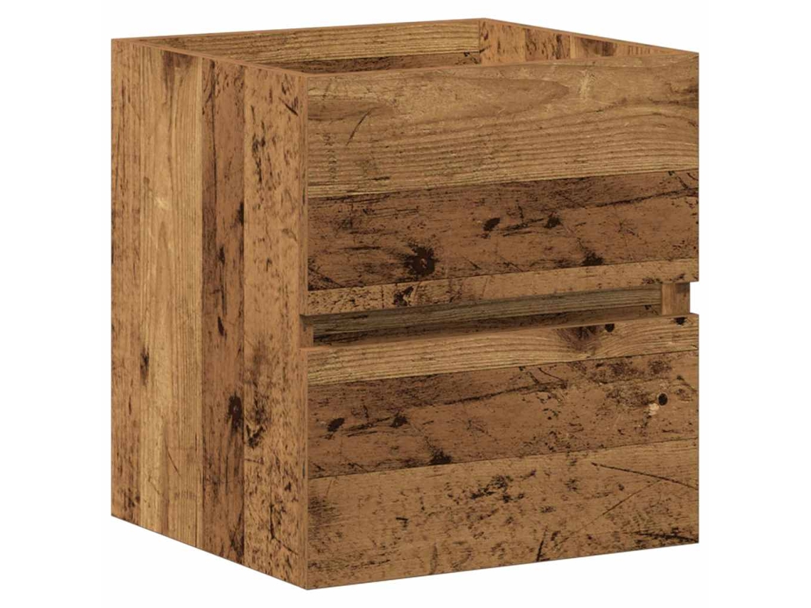 Mueble para lavabo de baño, madera antigua, 41 x 38,5 x 45 cm