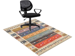 Tapete Escritório Cadeira Protetor Piso Antiderrapante 80 X 160 Cm Madeira Parquet Laminado Azulejo Az...