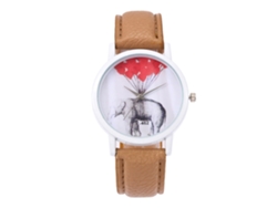 Reloj De Pulsera Analógico De Cuarzo Para Mujer Con Correa De Pu, Estilo Moderno (beige)