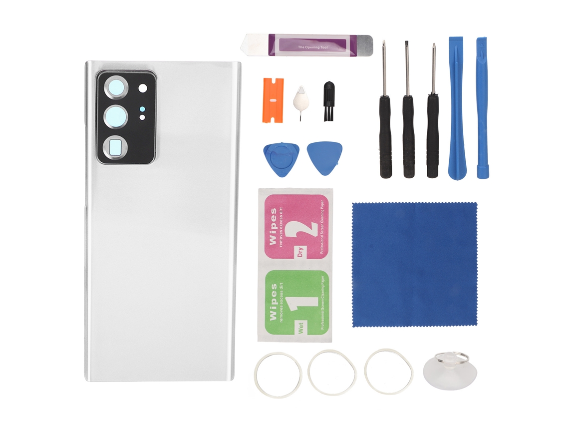 Tampa Traseira Vidro Resistente À Água Com Ferramentas Para Samsung Galaxy Note 20 Ultra 5g N986 Branco