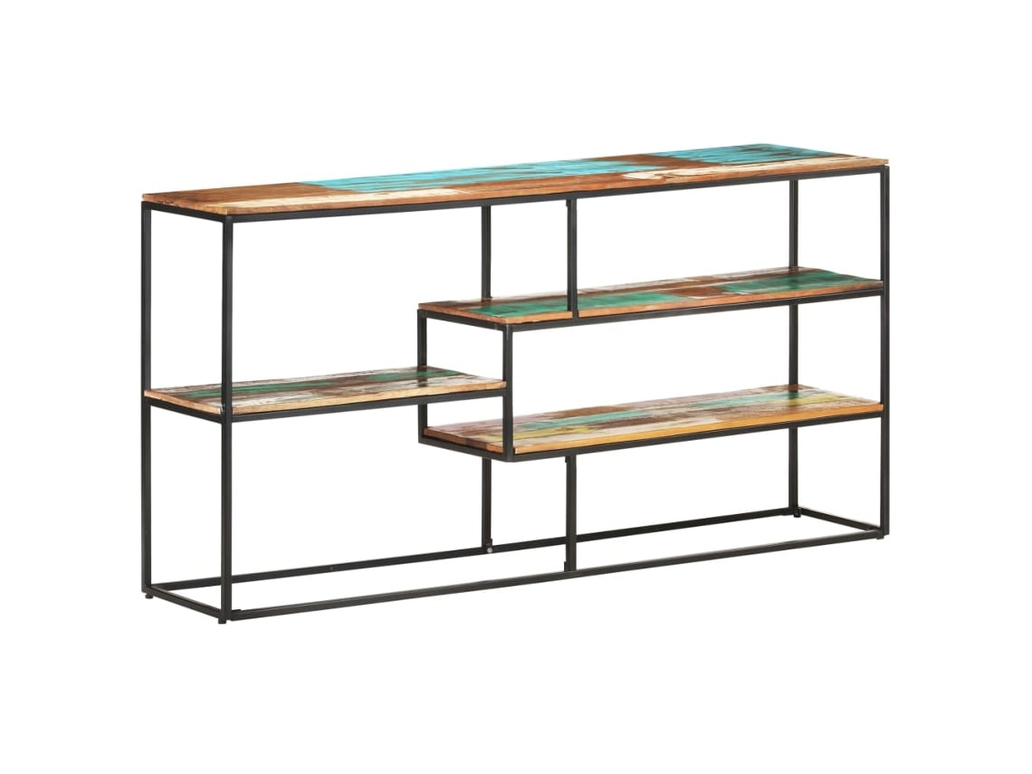 Aparador De Madera Maciza Reciclada 150x30x75 Cm