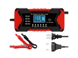 Cargador De Coche, Soporte De Carga 12v 6a Con Pantalla Lcd Y Función De Autorreparación Eifson Rojo