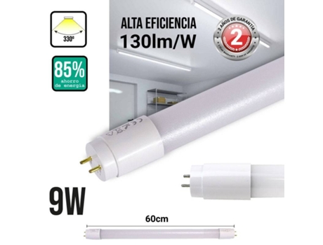 Tubo LED nano plástico ABS T8 9W 60 cm Opalina