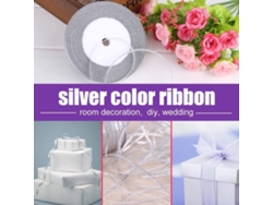 Rollo de cinta de embalaje dorada o plateada de 1 cm y 25 yardas para decoración de bodas (dorada)