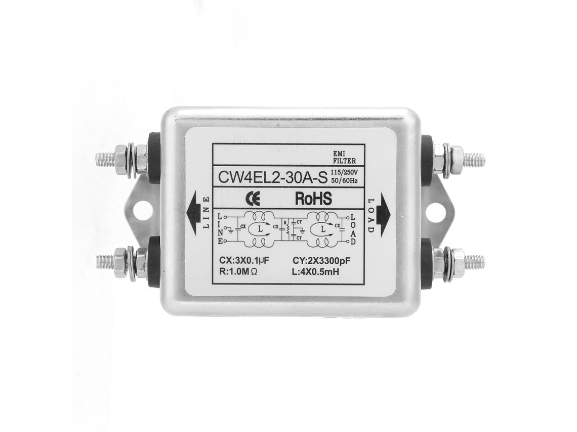 Filtro Emi Monofásico Cw4el2-30a S Para Fuente De Alimentación De 115 V/250 V 50/60 Hz