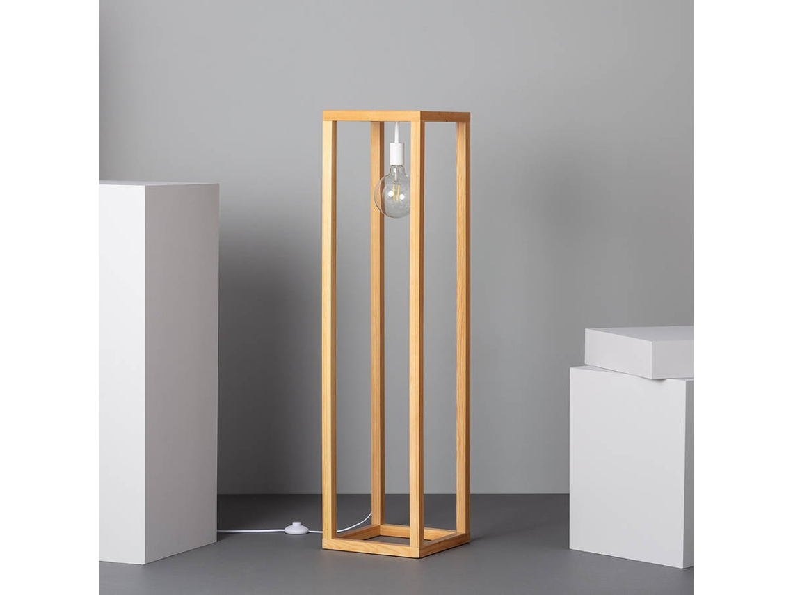 Lámpara de Pie LEDKIA Coba (Madera - E27 - 40 W)
