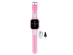 Ats-reloj Inteligente Para Niños Impermeable 4g Llamada Video Silicona Juegos Diario Ee.uu. Rosa