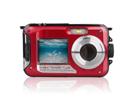 Cámara digital Impermeable Rojo Full HD 2.7K 48Mp 16X